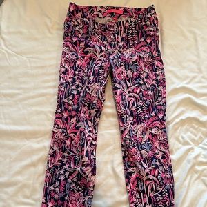 Lilly Pulitzer skinny leg palm tree pants